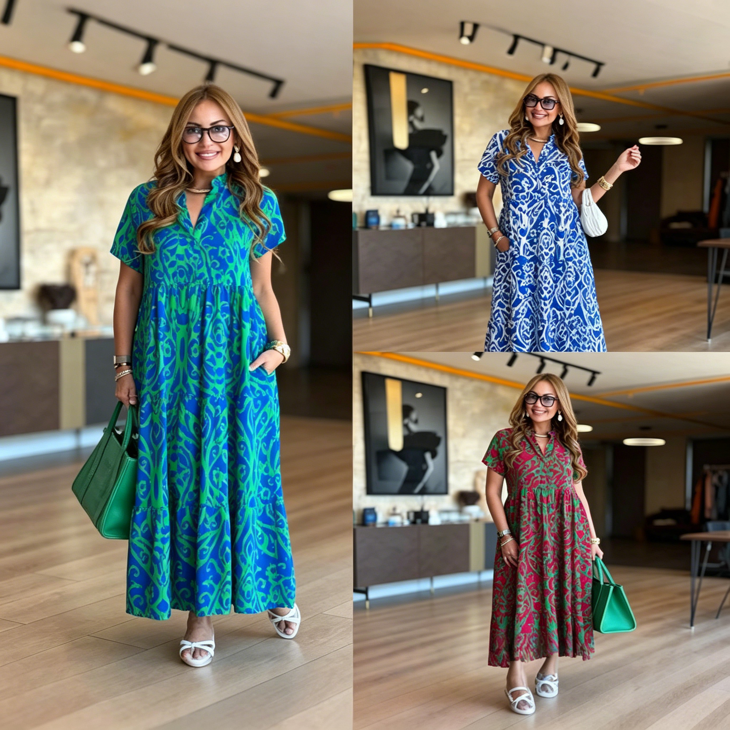 💥50% kedvezmény👗【S-5XL】Női plus size mintás ruha, Kiváló minőségű, kényelmes és divatos ruhák