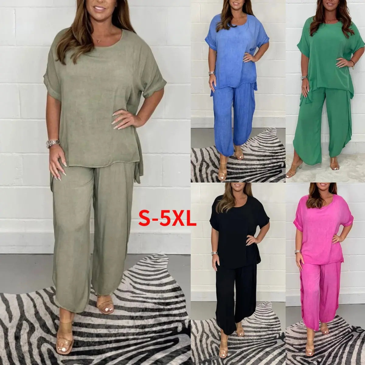 💞【S-5XL】Új divatos női nadrágkosztüm laza oversize fazonban - puha és kényelmes