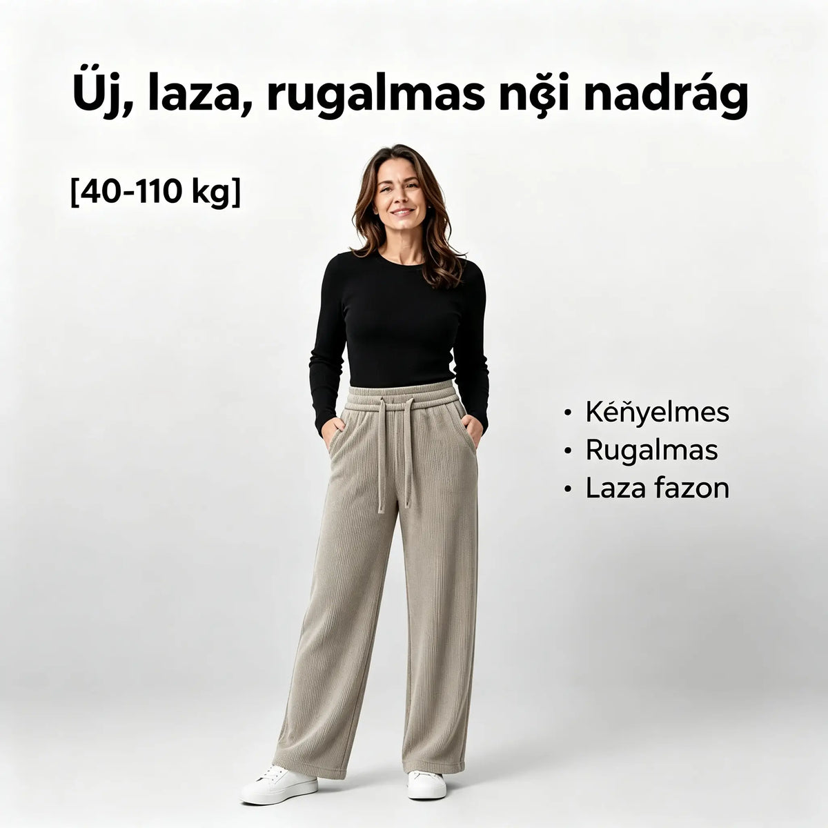 💖Új, laza, rugalmas női nadrág [40-110 kg]
