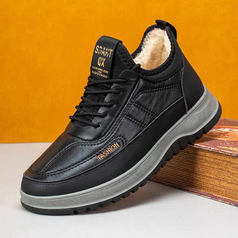 🥾【39-45】Męskie zimowe buty sportowe do rekreacji, ze skóry naturalnej, wodoodporne, z miękką podeszwą i aksamitem