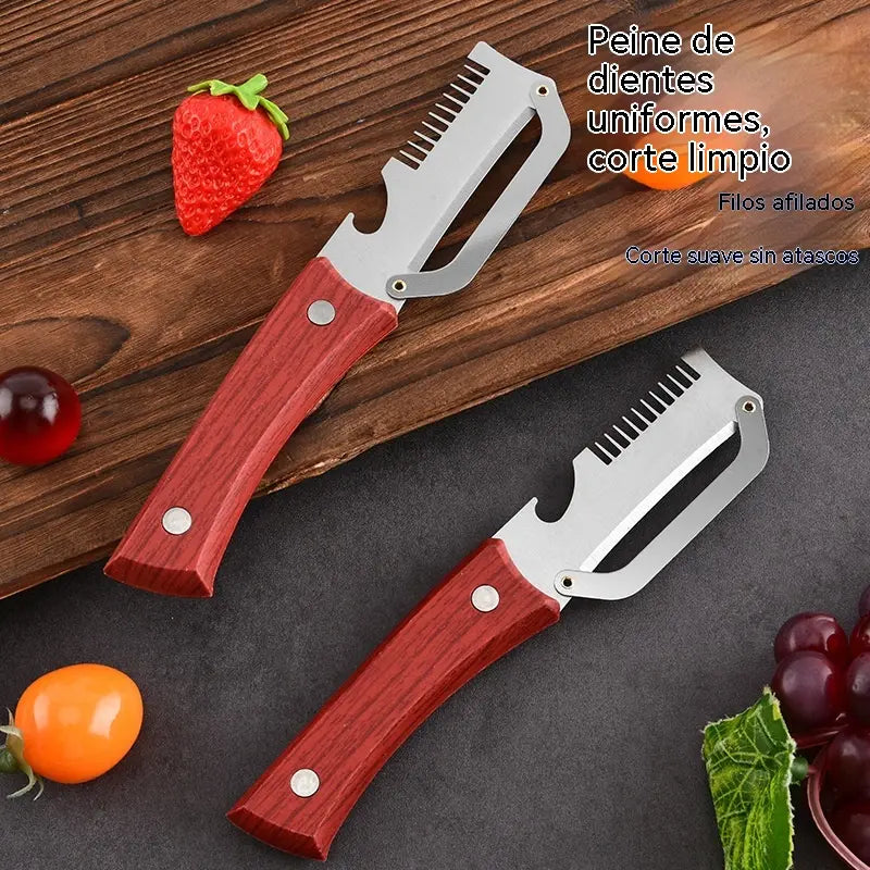 【30%OFF】✅Compra 1 y llévate 1 gratis (2 artículos) 🧅🔪 Pelador de cocina multifuncional 3 en 1: ¡Pela, corta y abre botellas! 🔥