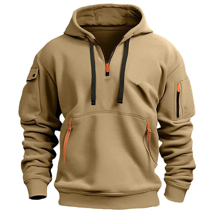 🧑【S-5XL】Prémium férfi ruházat – Bestsellerek, férfi kerek nyakú kapucnis pulóver, őszi-téli sláger
