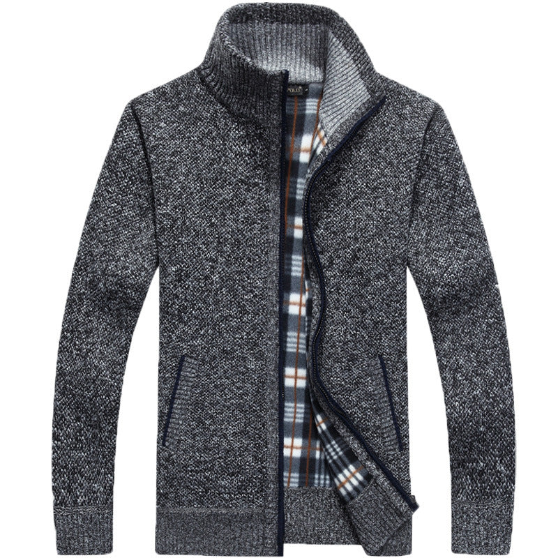 🍁 [M~3XL] Új őszi-téli férfi bő pulóver gallérral és cipzárral, nagy méretben