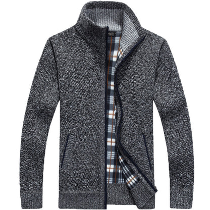 🍁 [M~3XL] Új őszi-téli férfi bő pulóver gallérral és cipzárral, nagy méretben