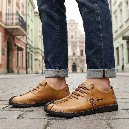 🔥【38-50】Ręcznie szyte męskie buty casual w stylu retro | miękka antypoślizgowa podeszwa, wygodne noszenie