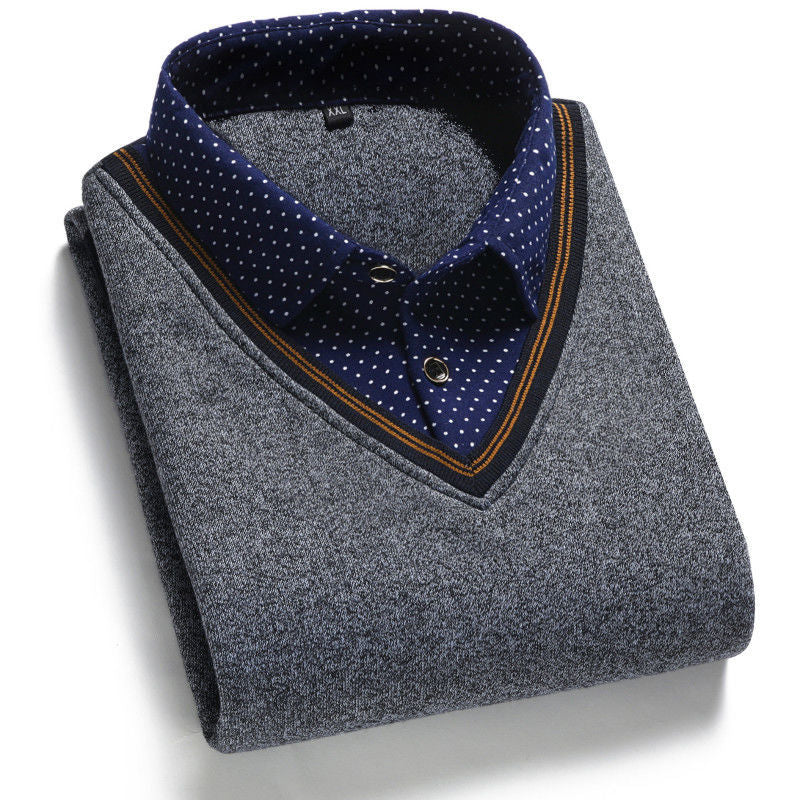 👔 [M-4XL] Meleg, vastag, vastag bársonyos férfiing