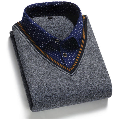 👔 [M-4XL] Meleg, vastag, vastag bársonyos férfiing