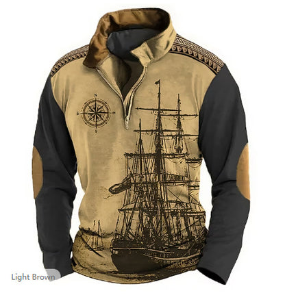 😎【XS-5XL】Férfi 3D nyomtatott, teljes cipzáras kapucnis pulóver