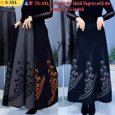 👗🎀【S-3XL】Őszi és téli vastagított gyapjúszoknya, divatos és sokoldalú