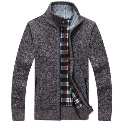 🍁 [M~3XL] Új őszi-téli férfi bő pulóver gallérral és cipzárral, nagy méretben