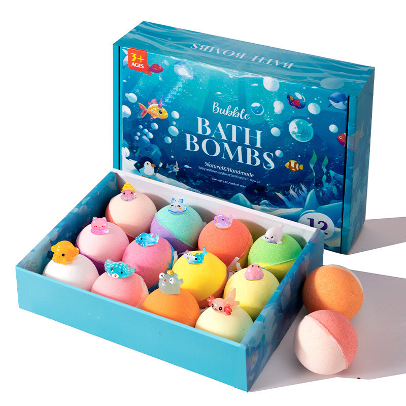 🛀💕12 darab tengeri állatok formájú fürdősógolyó (50g/golyó) gyerekeknek.