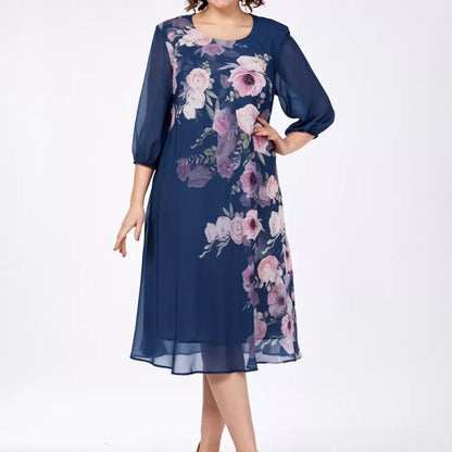 🌸💕【S-5XL】Νέο κομψό φόρεμα με φλοράλ print για την άνοιξη/καλοκαίρι του 2026🌷💃