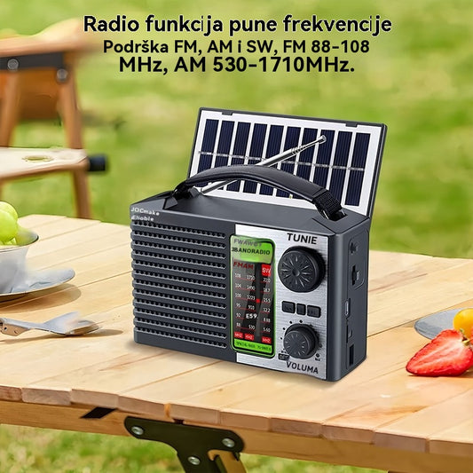 💥🏕️Višenamjenski prijenosni radio, AM radio, stabilna Bluetooth kartica, višepojasni audio