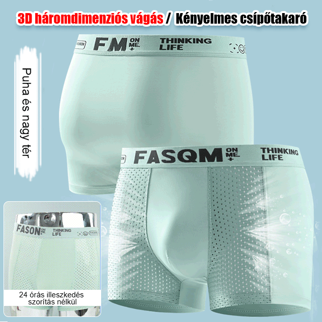 ⏰⏰【6 db】Férfi jégselyem lélegző hálós boxeralsó