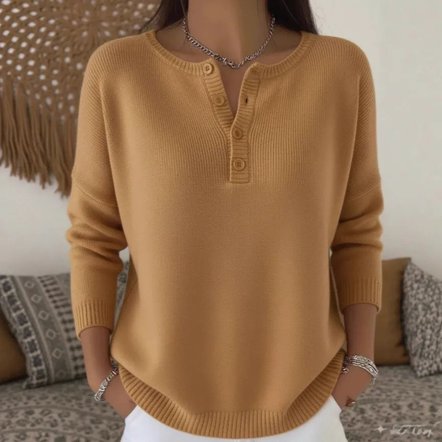 🌷【S-3XL】Női egyszerkeszű V-faszkú pulóver, laza és casual stílusú