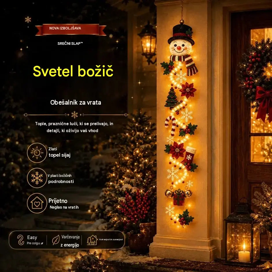 🎄🎃Zadnji dan! 🎅Izkoristite 50-odstotni popust na svetleče božične okraske za vrata!