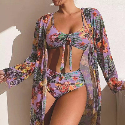 👙☀️【40-90kg】2026 Új, háromrészes fürdőruha szett
