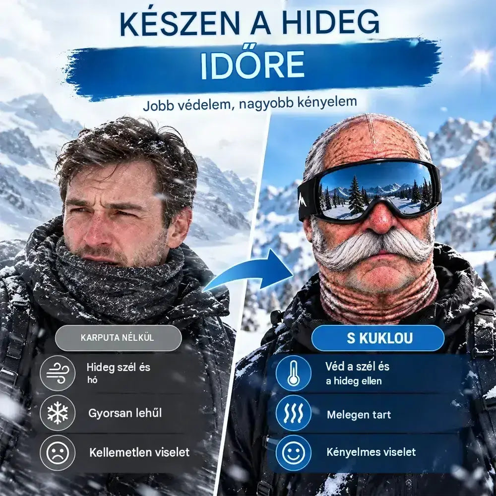 🔥😎 Vidám, 3D-s, meleg arcmaszk téli szabadtéri sportokhoz