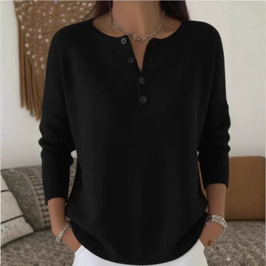 🌷【S-3XL】Női egyszerkeszű V-faszkú pulóver, laza és casual stílusú