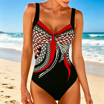 🩱🏊‍♀️【S-3XL】2026 nowy retro print nowy retro print jednoczęściowy kostium kąpielowy
