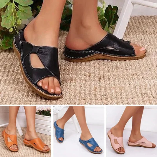🔥Újdonság, 50% kedvezmény 🎉【35-43】👡Új divatos, lezser és kényelmes puha talpú strandpapucs nőknek
