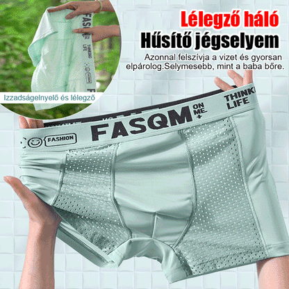 ⏰⏰【6 db】Férfi jégselyem lélegző hálós boxeralsó