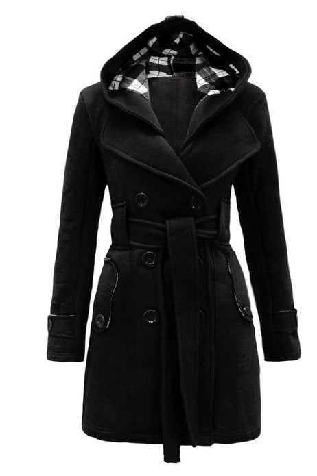 ✨🎀【S-3XL】Női középhosszú, kapucnis, meleg dzseki