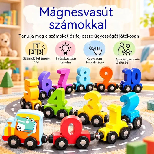 🔥1-et vesz, 1-et ajándékba kap🔥🚂 Mágneses számvonat gyerekeknek | Fejlesztő építőjáték – tanulás játékon keresztül