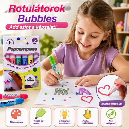 🎁【Vásárolj 1-et, kapsz 2-t ingyen】【2 darab 8800 Ft】3D nyomtatótoll gyerekeknek: Popcorn buborék rajzolás (DIY)