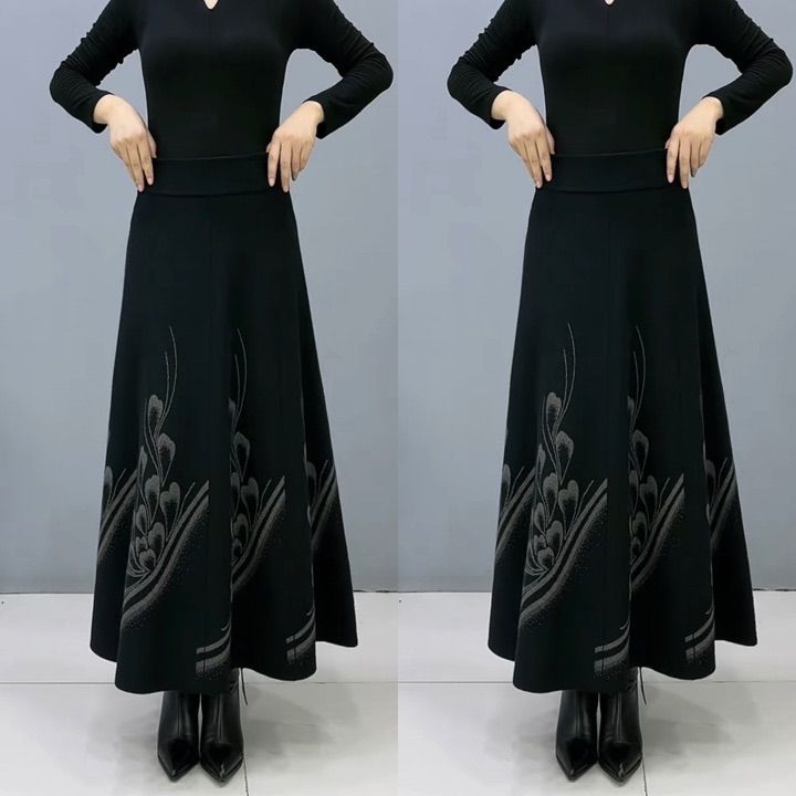 👗🎀【S-3XL】Őszi-téli vastagított gyapjúszoknya