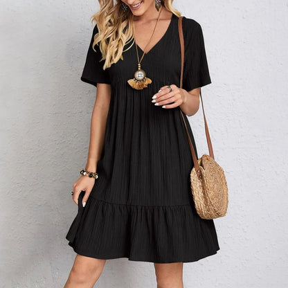 LIVRARE RATUITĂ🔥【S-3XL】Rochie largi de vara din bumbac si in, multicolor optional, casual si la moda