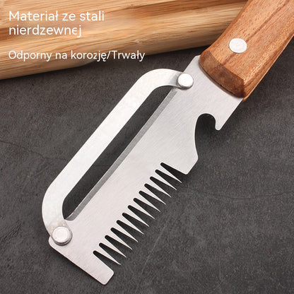 ✅Kup 1, a 1 dostaniesz gratis (2 produkty) 🧅🔪 Wielofunkcyjny obierak kuchenny 3 w 1: obiera, kroi i otwiera butelki! 🔥4291273