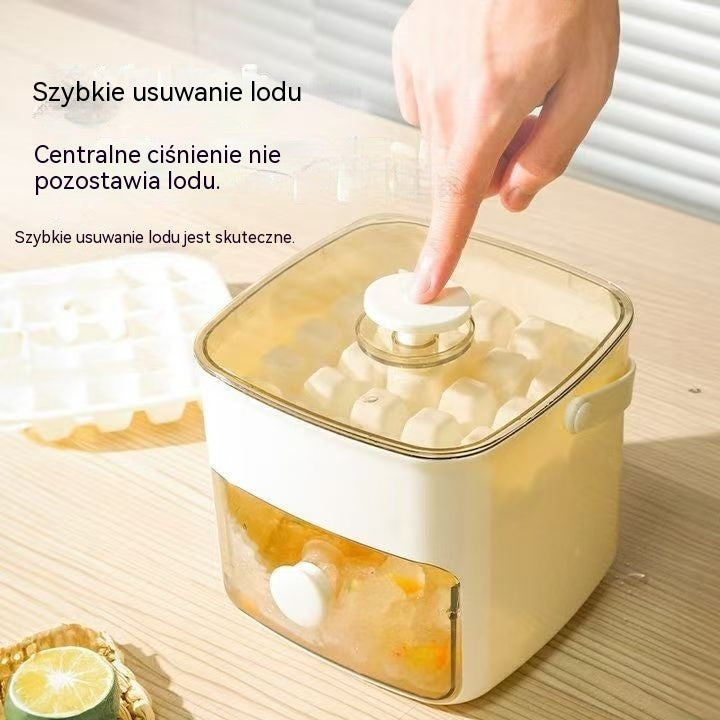 💞Sprzedaż przekroczyła 50 000! 💥🥤🧊 50% zniżki! Kostkarka do lodu z funkcją magazynowania lodu: produkuje 48 kostek lodu na raz, pokrywa zabezpieczająca przed wyciekiem 🏖️✅