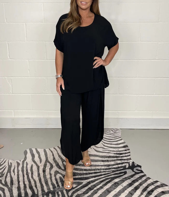 💞【S-5XL】Új divatos női nadrágkosztüm laza oversize fazonban - puha és kényelmes