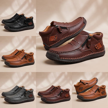 👍🥾【Najprodavaniji proizvod】Muške vozačke čizme, vrhunska koža, ručno izrađene, s potporom svoda stopala -- Visokokvalitetne muške cipele