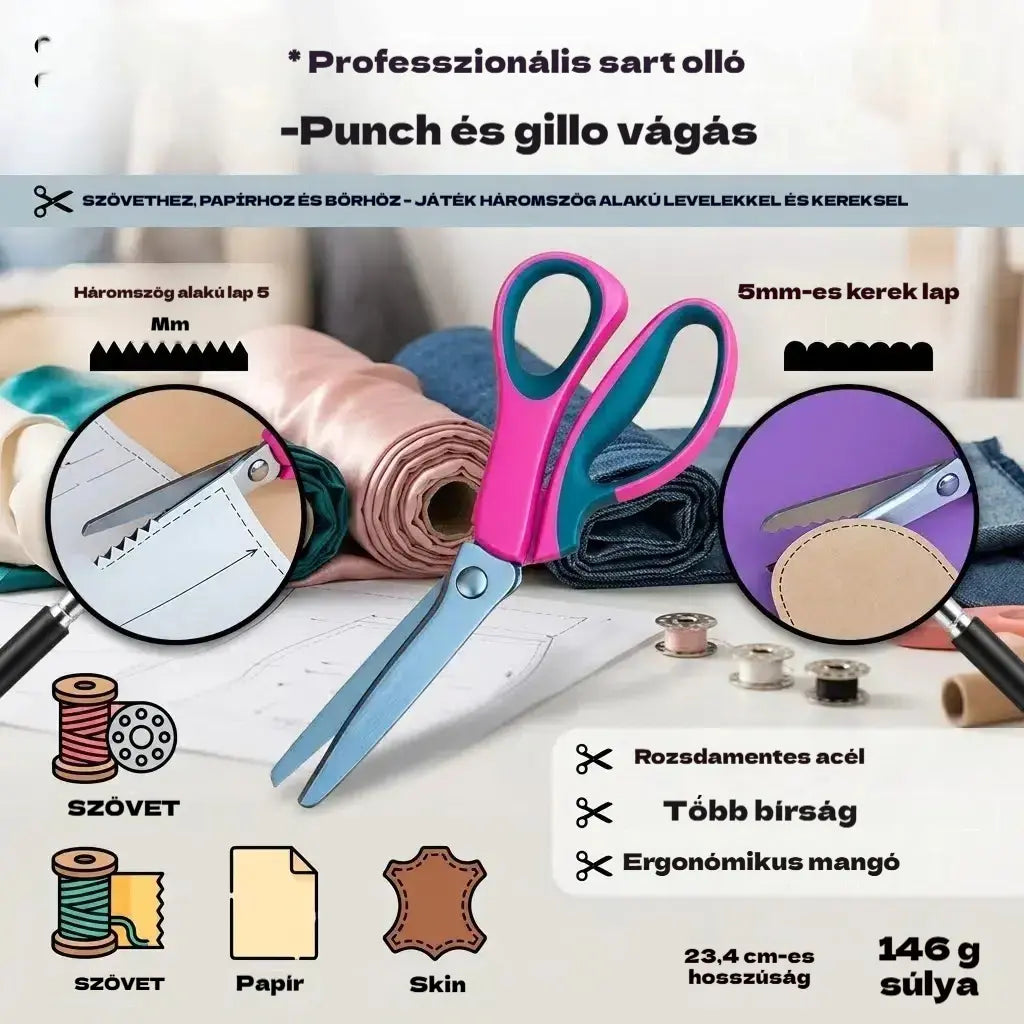 ✂️🧵Multifunkcionális kézműves olló, könnyedén készíthetsz gyönyörű csipkét!