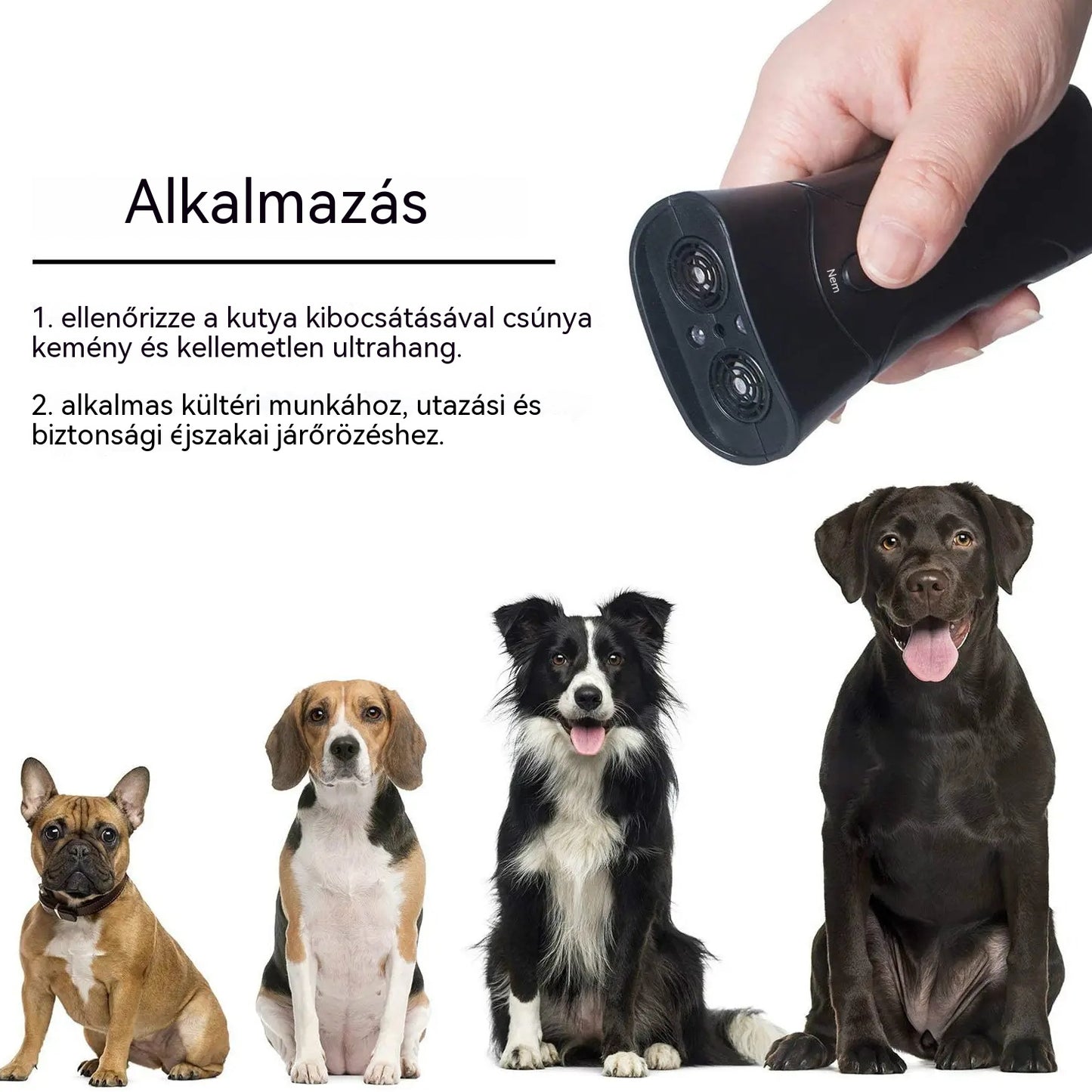 💥【-50% kedvezmény】🐶🐕Ez az ultrahangos kutyariasztó megvédheti Önt és családját!
