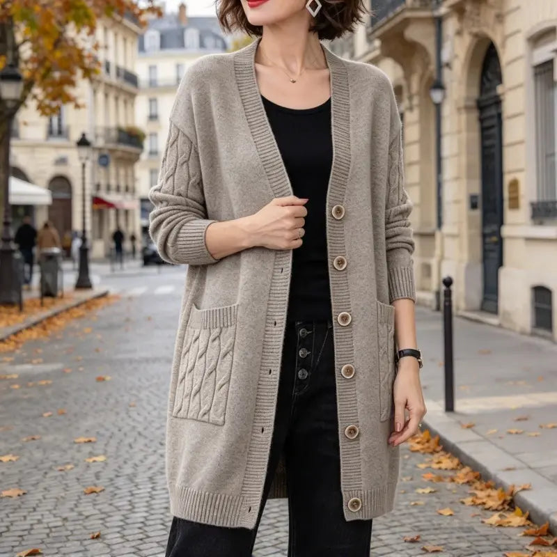 ✨🎀【S–4XL】Új 2026-os plus size női kötött kardigán – bő szabás, vastag és kényelmes