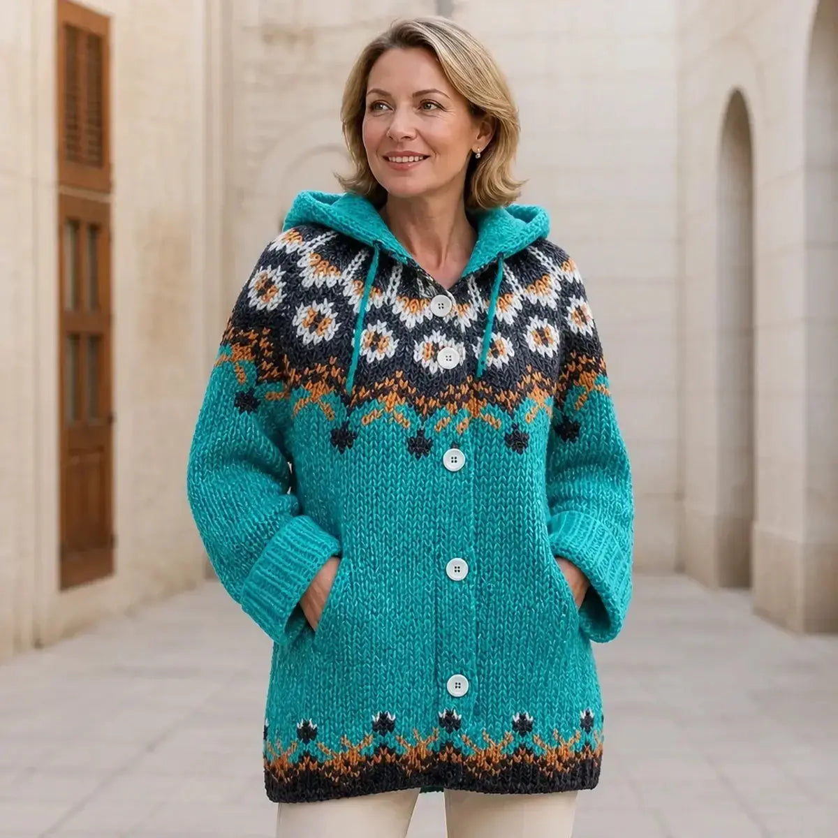 【S-5XL】🎀2026 Ősz/Tél Új Retro Stílusú Meleg Női Kötött Kardigán