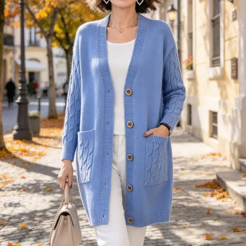 ✨🎀【S–4XL】Új 2026-os plus size női kötött kardigán – bő szabás, vastag és kényelmes