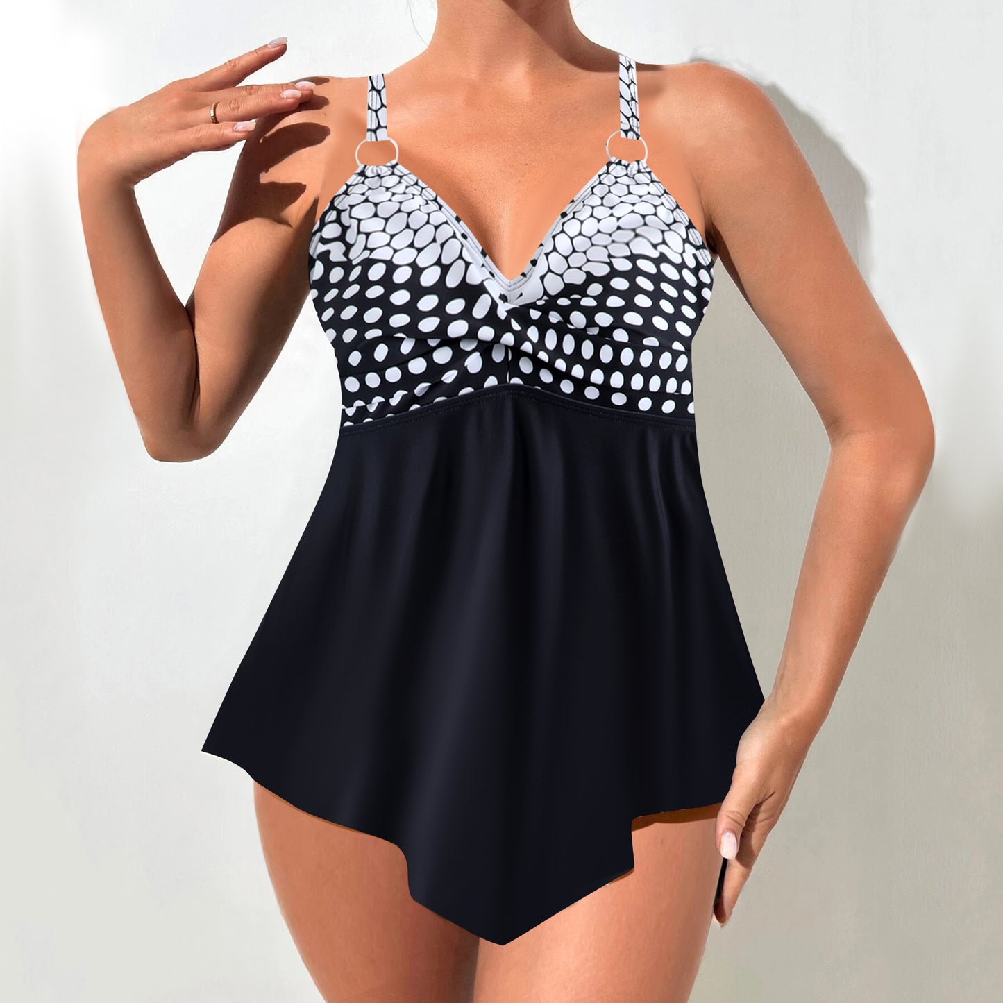 🏖️👙🌴【S-5XL】Divatos mintás plus size női fürdőruha