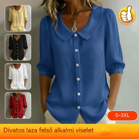 🌸【S-3XL】Női rövid ujjú, gombos kardigán – Tavaszi kötelező darab. Utánvétes fizetés lehetséges.✅