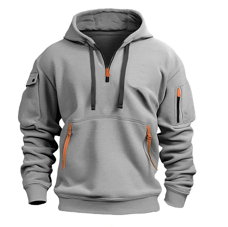 🧑【S-5XL】Prémium férfi ruházat – Bestsellerek, férfi kerek nyakú kapucnis pulóver, őszi-téli sláger