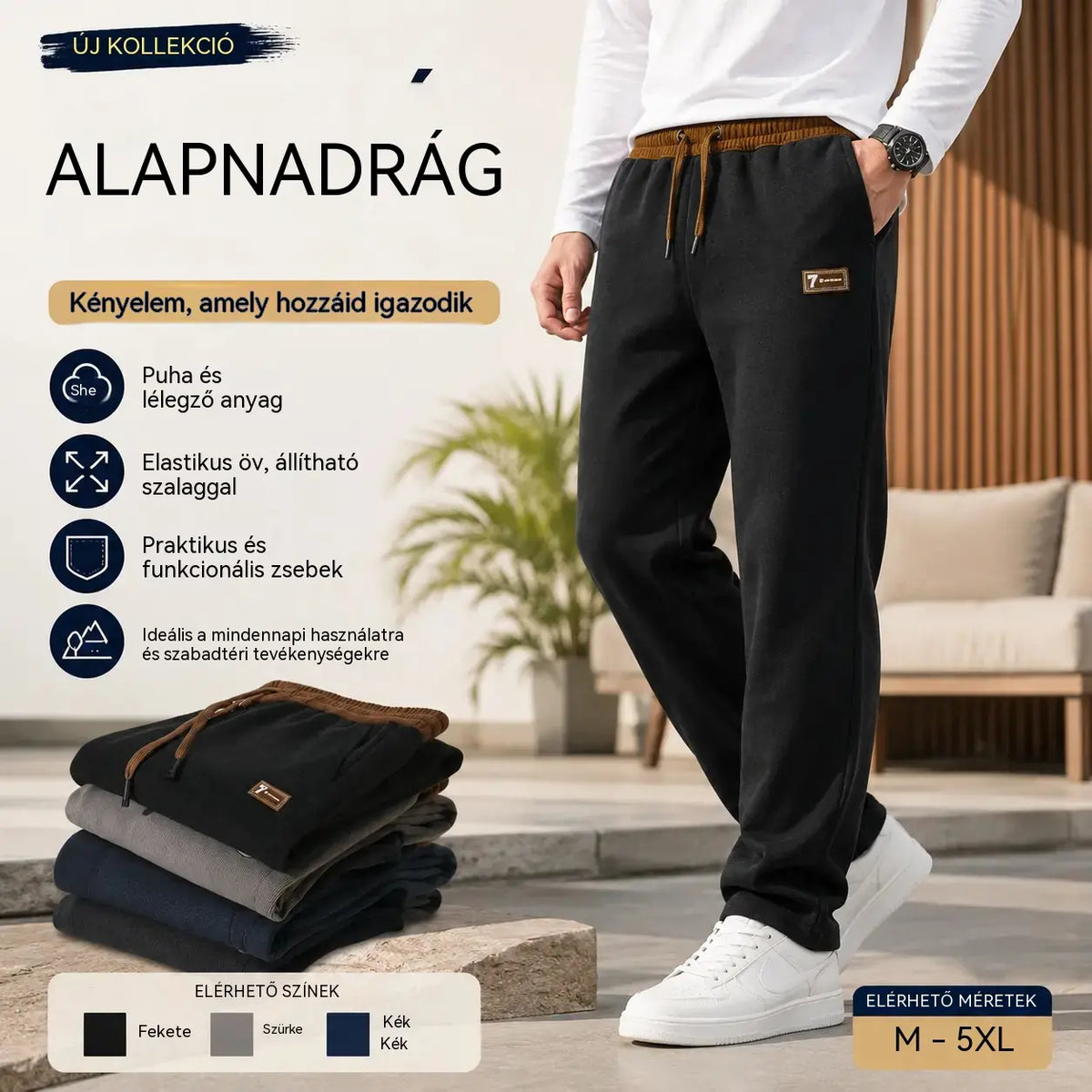 🔥🔥【Különleges ajánlat】Új, kiváló minőségű, hétköznapi pamutnadrág