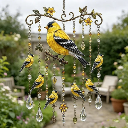 50% kedvezmény🐦Kristály szélcsengő kolibrivel és retró stílusú festett mintával