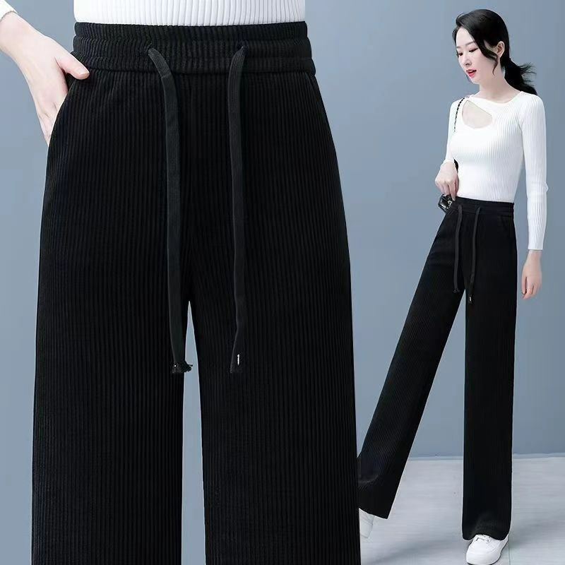 ✨✨【M-3XL】Új bársony lezser bő szárú nadrág, nagyon kényelmes viselet