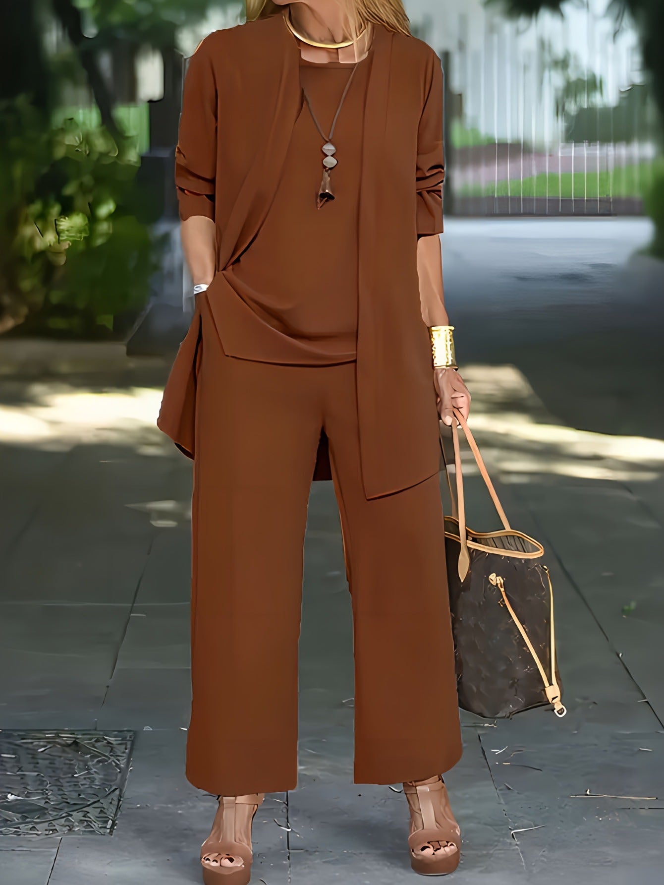 🧥【S-5XL】Elegancki damski komplet 3-częściowy o luźnym kroju🍂