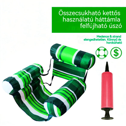 Ingyenes szállítás 💦📢 Összecsukható felfújható úszó kanapé háttámlával + légpumpa