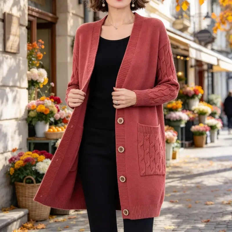 ✨🎀【S–4XL】Új 2026-os plus size női kötött kardigán – bő szabás, vastag és kényelmes