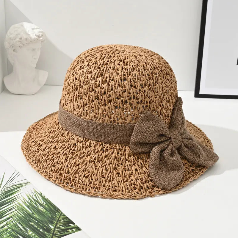 ☀️🎀Elegáns francia kalap masnival: napvédelem és árnyékolás.